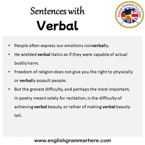 verbalaae|verbal examples sentences.